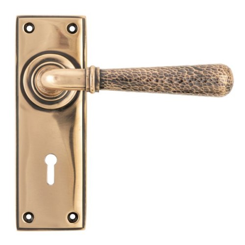 HAMMERED NEWBURY LEVER HANDLE ON BACKPLATE